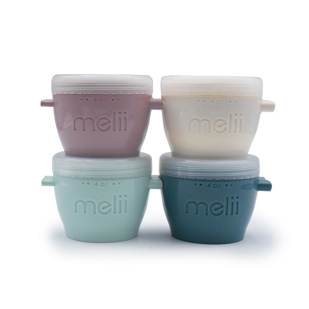 Melii Snap & Go Pods 4 Pack - 4 oz | LUXE Multicolour for toddler and kids