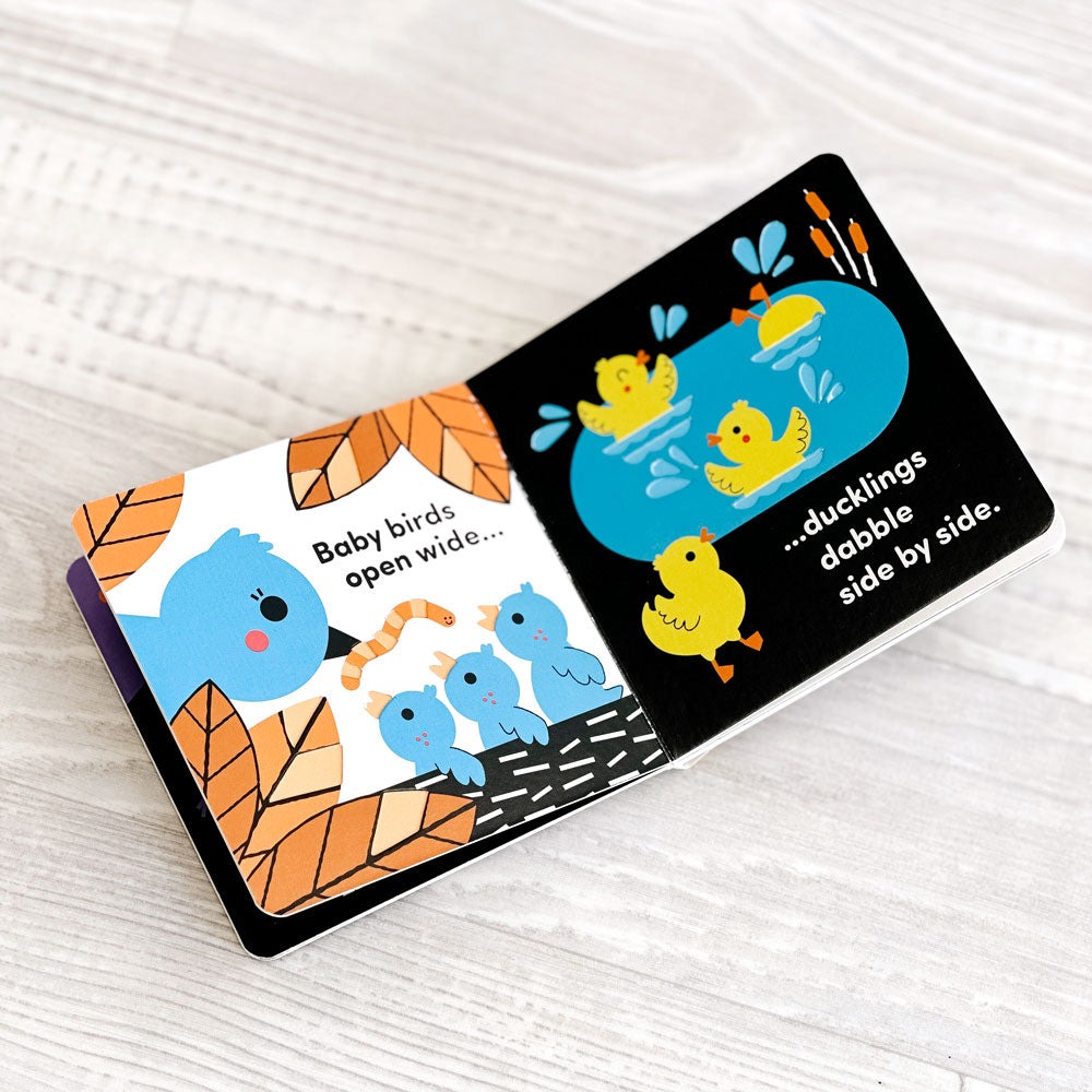 Little Cuties High Contrast Board Book | Nibble, Munch, Yum! for baby and toddlers