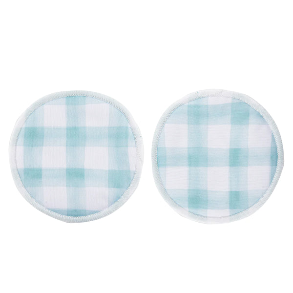 Bear & Moo Mint Gingham Breast Pads for breastfeeding and nursing mums