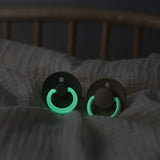 BIBS Colour Night Glow dummy pacifier in Sage for baby and infant for comfort. Glow in the dark