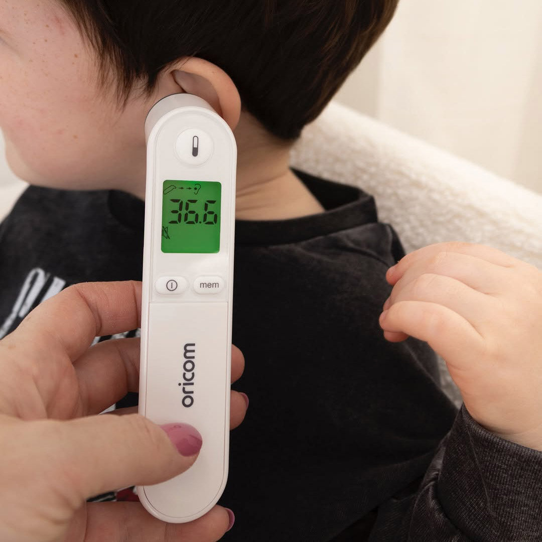 Oricom Infrared Ear Thermometer for newborn, baby and toddler. MOD & TOD