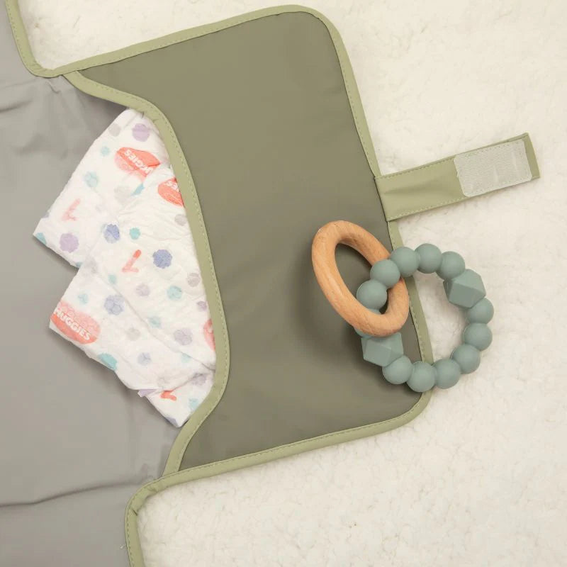 ALL4ELLA Recycled Changing Wallet - Sage | Baby Changing Mat | modandtod.com