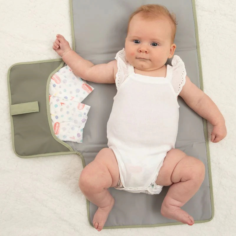 ALL4ELLA Recycled Changing Wallet - Sage | Baby Changing Mat | modandtod.com