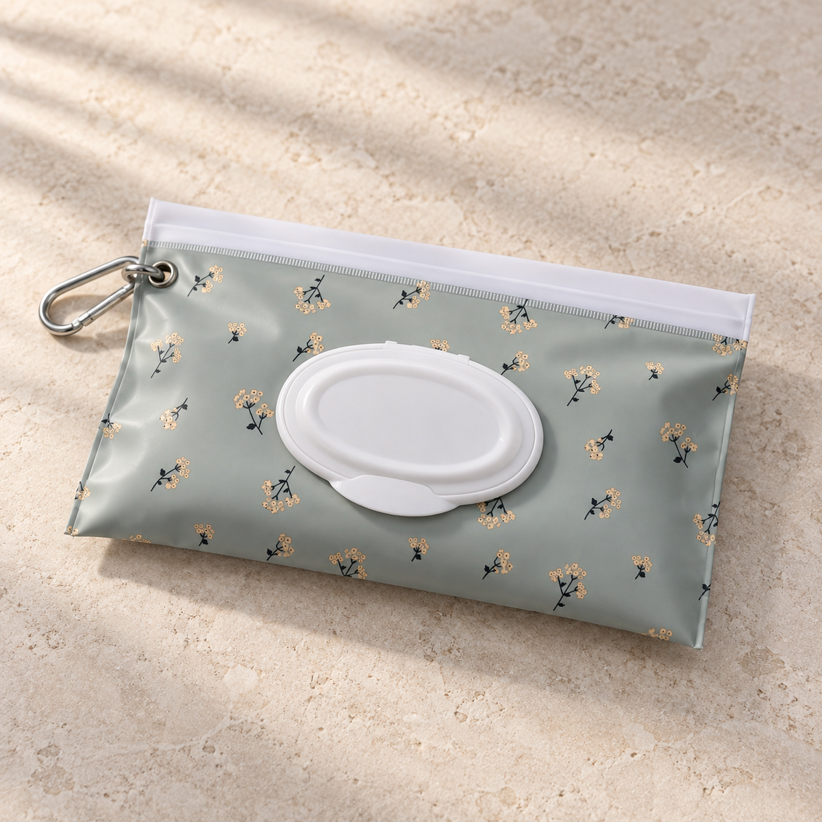 River & Oak Trading Reusable Wet Wipes Pouch | Dainty Blossom | modandtod.com