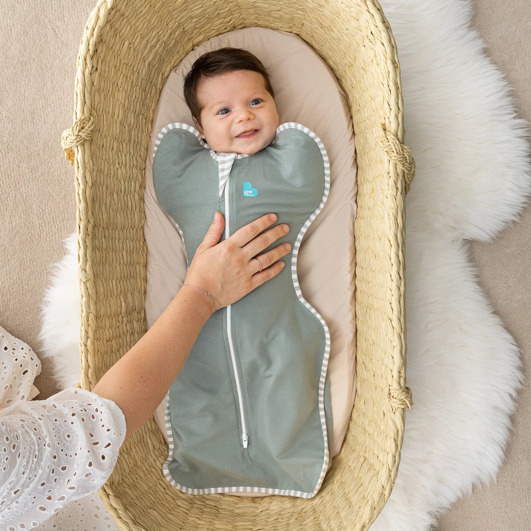 Love to Dream SWADDLE UP™ ORIGINAL 1.0 TOG - OLIVE available at modandtod.com