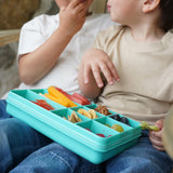 Melii Snackle Box | Blue - modandtod.com for toddlers and kids lunch box and snack box
