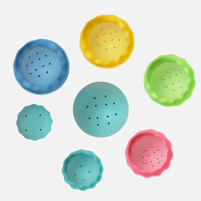 Tiger Tribe Stack & Pour | Bath Egg for baby, toddler and kids bath egg toy