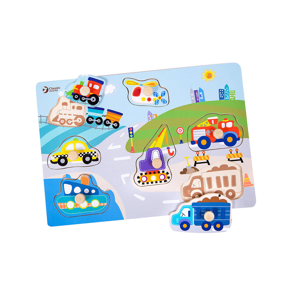 Classic World Traffic Puzzle for toddlers. MOD & TOD