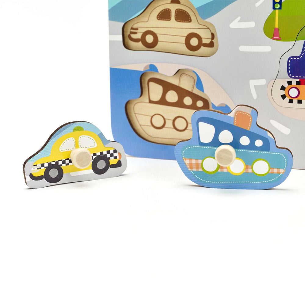 Classic World Traffic Puzzle for toddlers. MOD & TOD