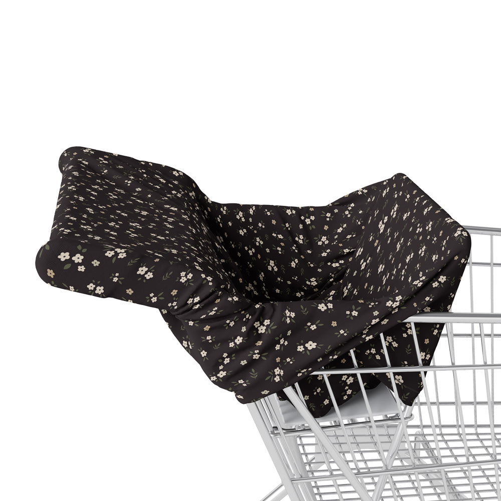5 in 1 Multi Use Cover - Midnight Bloom - Capsule Cover, Highchair Cover, Shopping Trolley Cover, Breastfeeding Cover, Nursing Scarf - modandtod.com