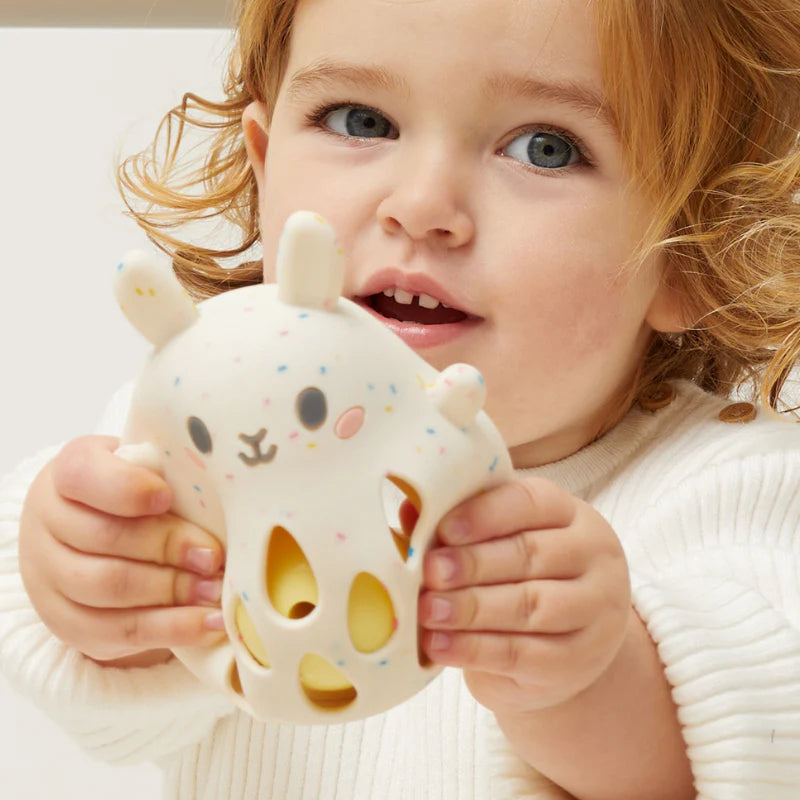 Tiger Tribe Silicone Rattle - Bunny for baby and toddlers