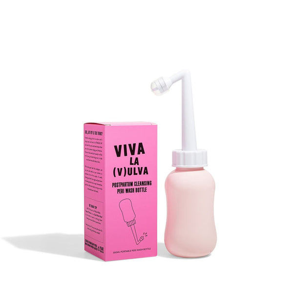 Postpartum Cleansing Peri Wash Bottle by Viva La Vulva for perineal healing after virginal birth and c-section