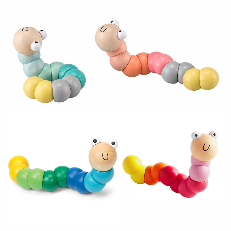 Allen Trading Wooden Wiggly Worm for baby and toddlers