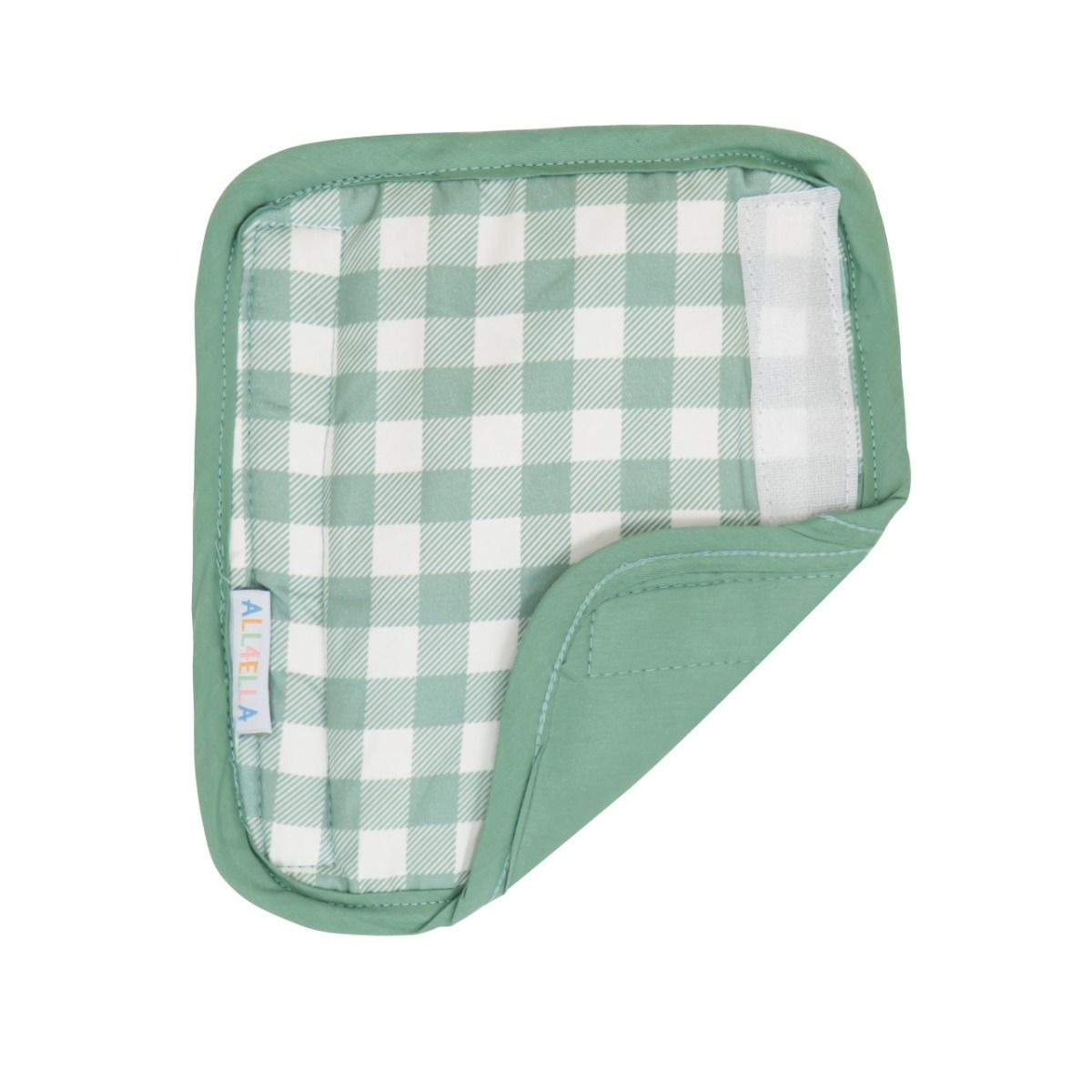 All4Ella Harness Covers & Pram Pegs | Gingham Sage for baby stroller and pram. MOD & TOD