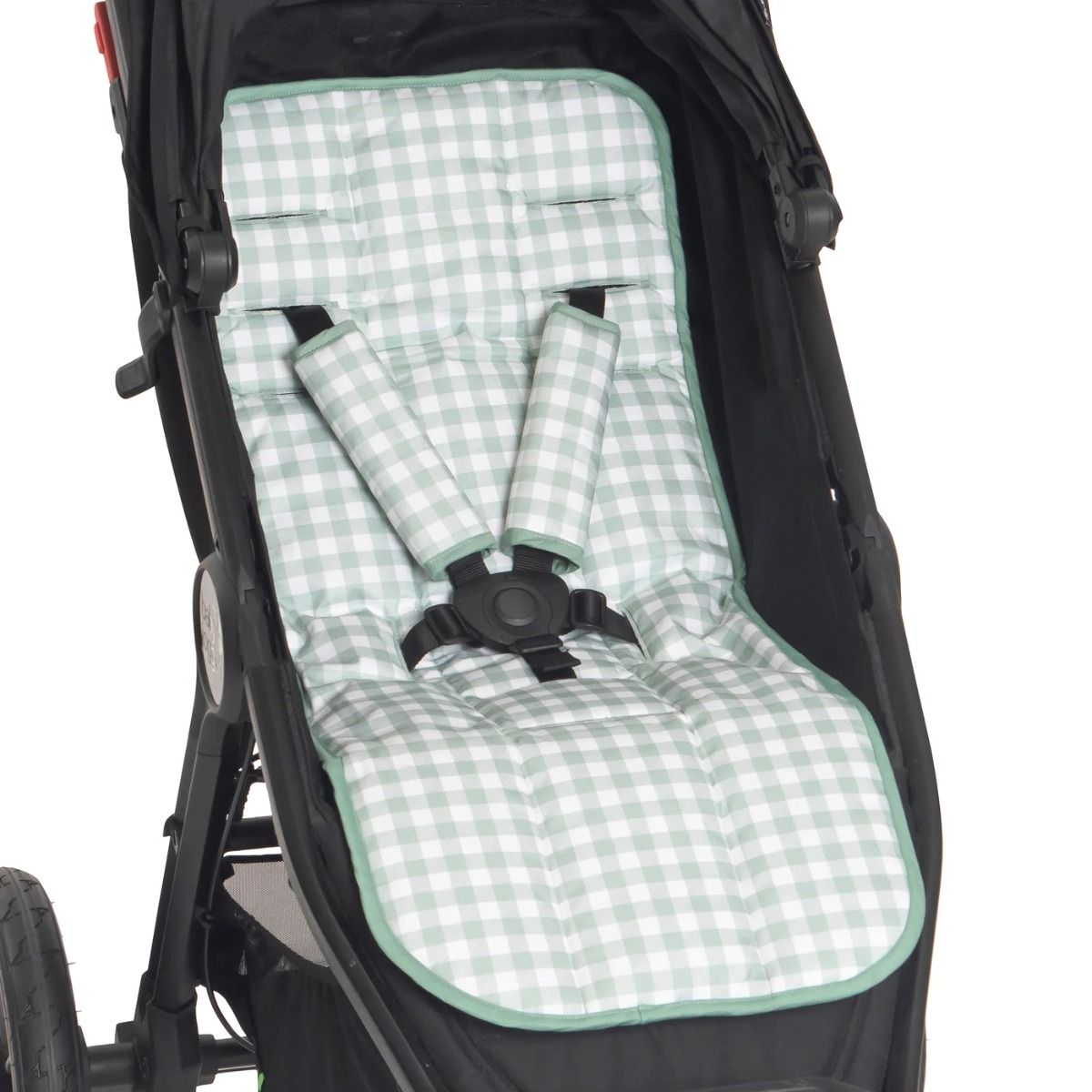 All4ella Universal Pram Liner | Gingham Sage for baby stroller. MOD & TOD