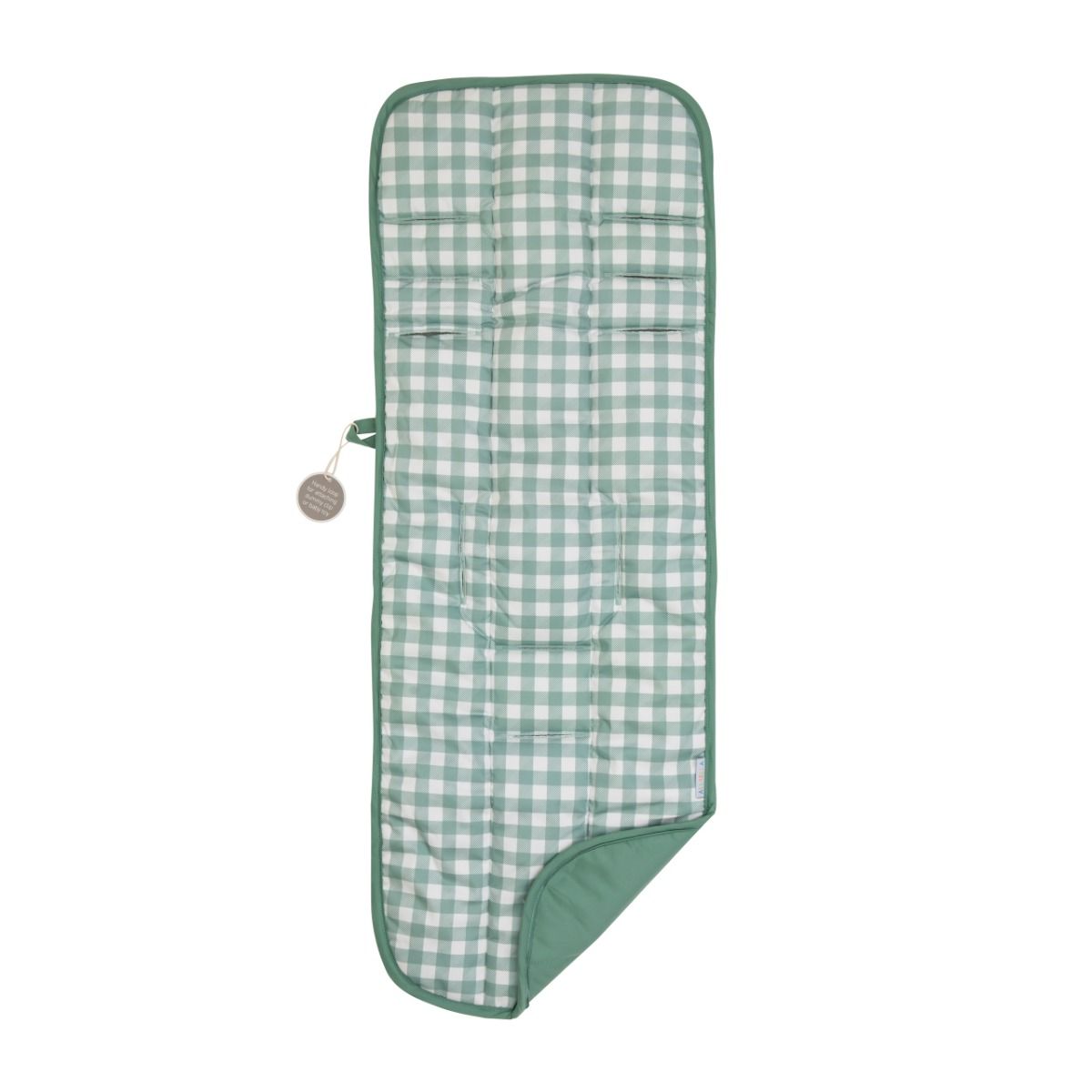 All4ella Universal Pram Liner | Gingham Sage for baby stroller. MOD & TOD