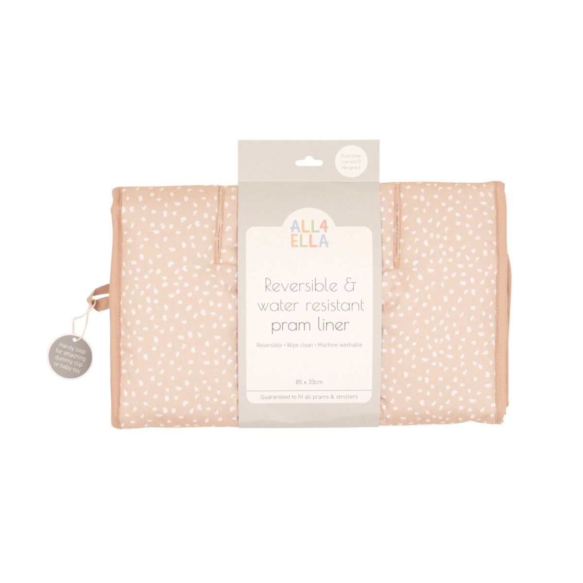 All4ella Universal Pram Liner | Beige Dots for baby stroller. MOD & TOD