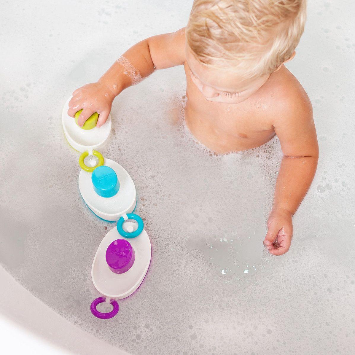 Boon Tones - Whistling Bath Boats for toddler bathtime fun. MOD & TOD