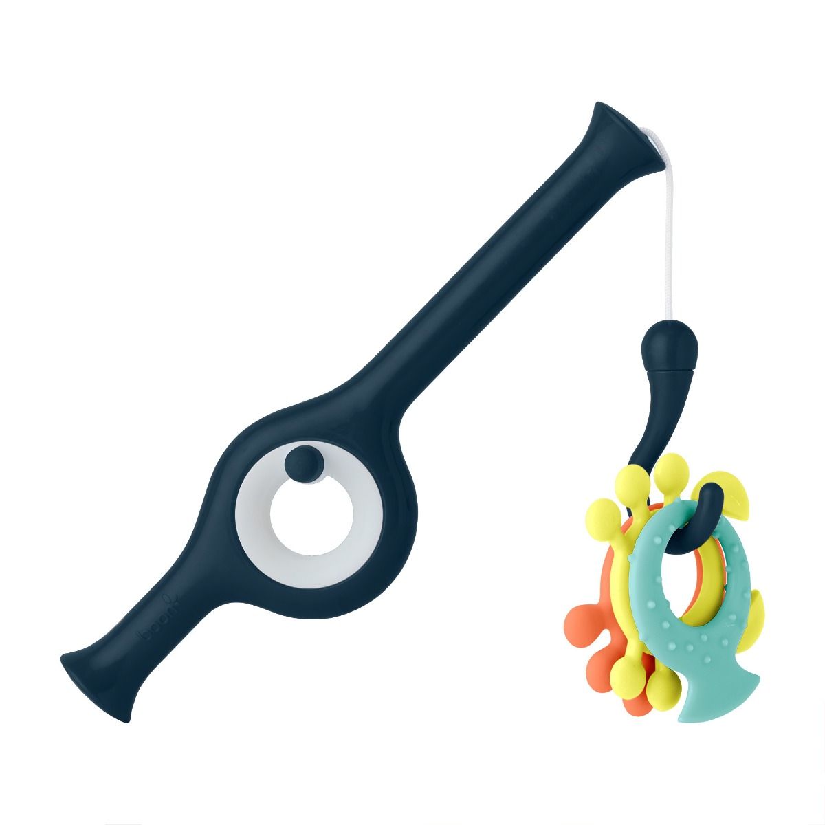 Boon Cast Fishing Rod - Navy for baby and toddler bath time fun