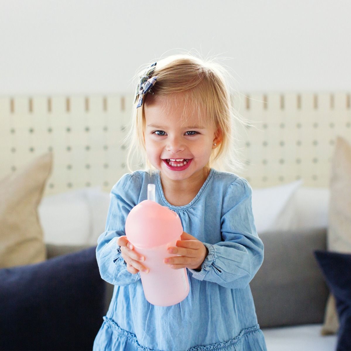 Swig Straw Bottle 270ml - Blush Pink