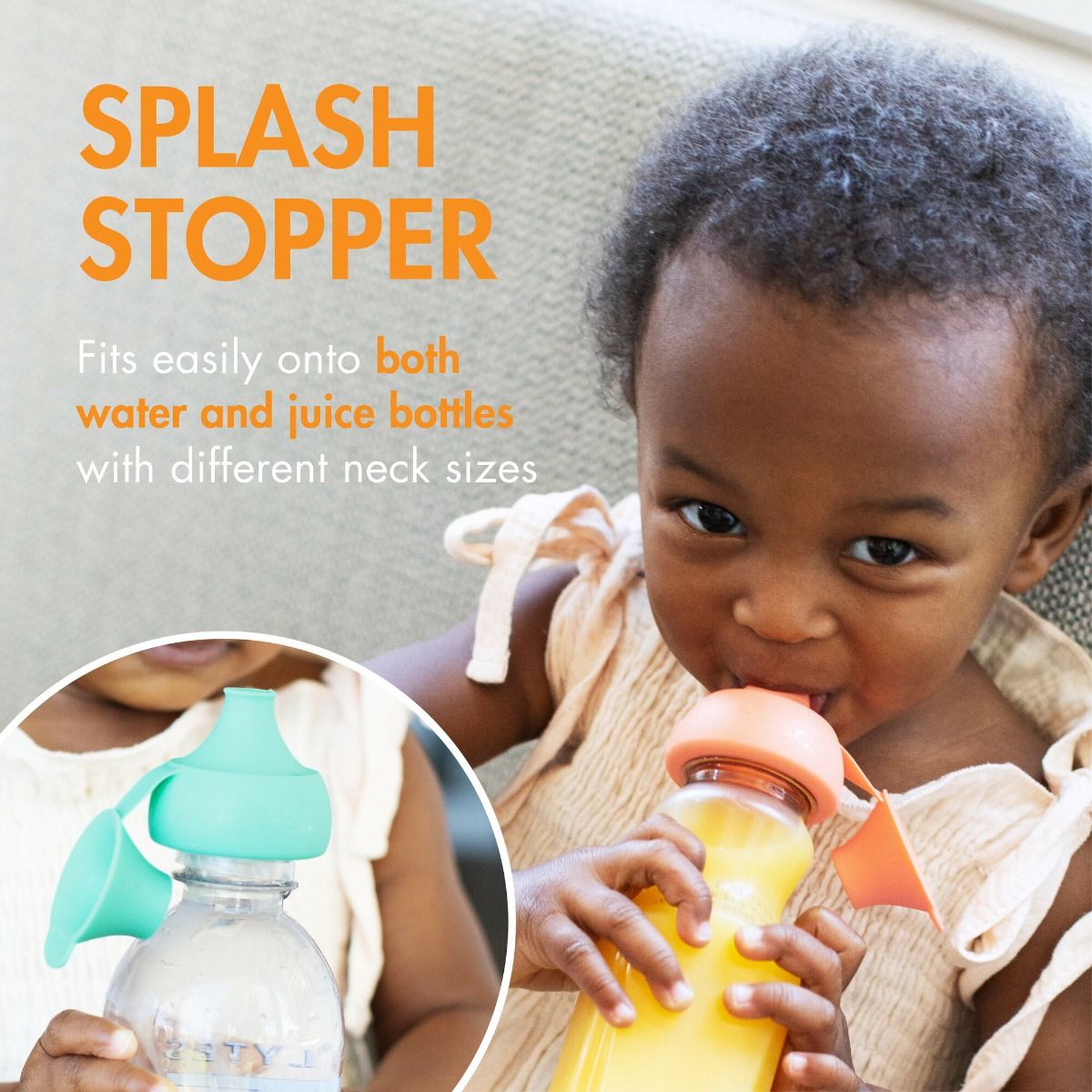 Boon Snug Sip Bottle Topper With Case 2pk for toddlers. MOD & TOD