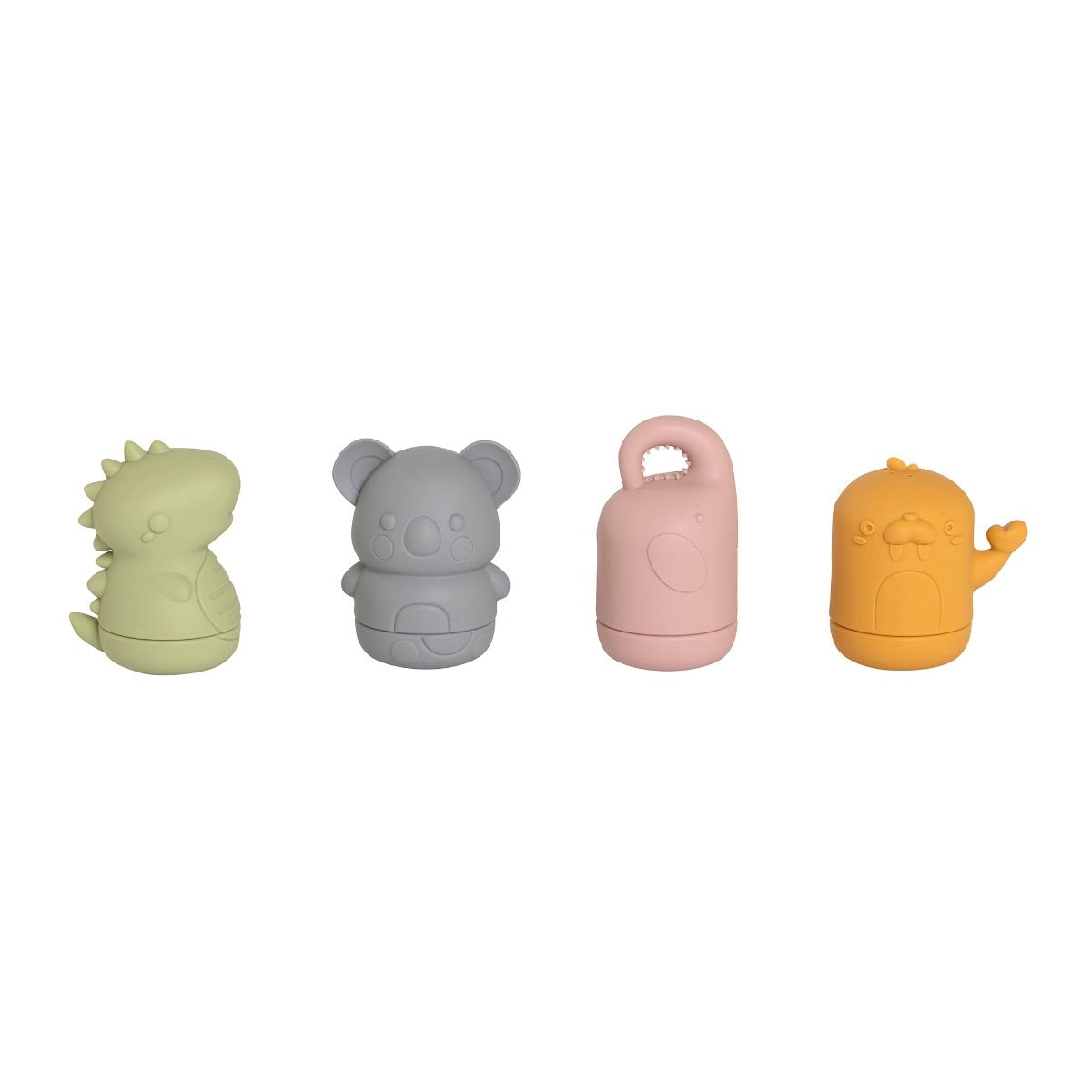 All4ella Squeezy Silicone Bath Toys - Animal Friends for baby, toddler and kids bath time 