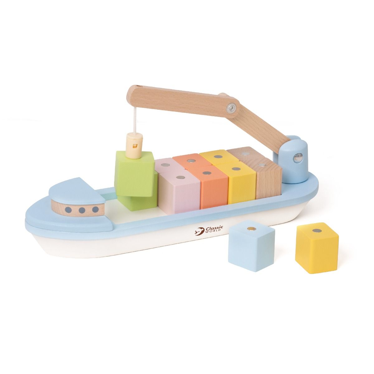 Classic World Block Boat for toddlers. MOD & TOD