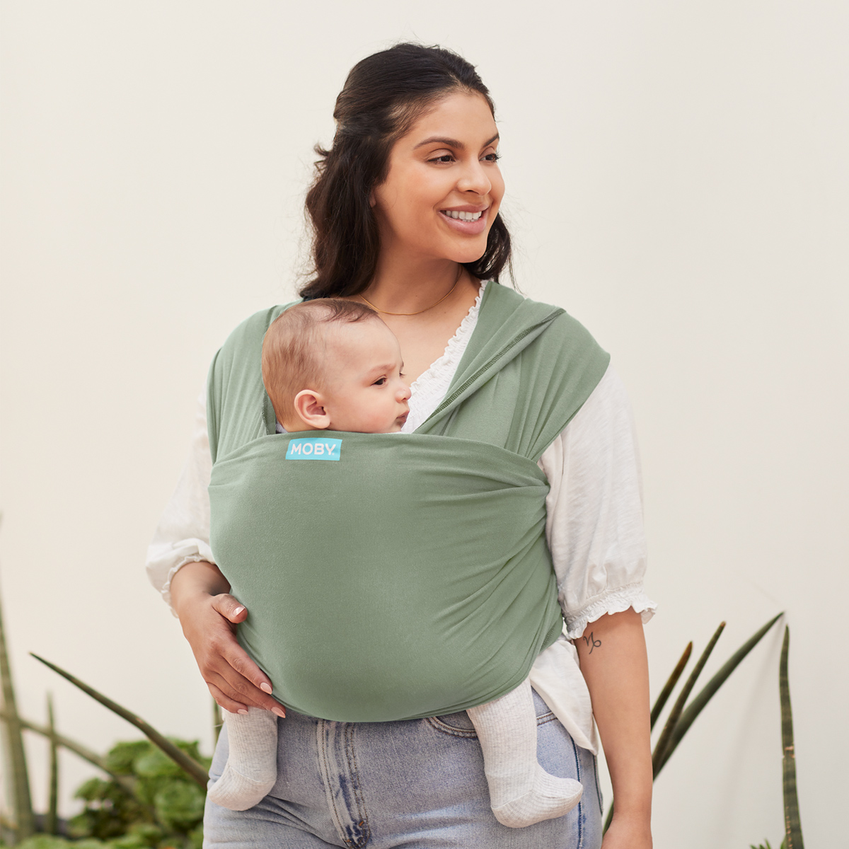 Moby Classic Wrap - Pear for baby wearing. MOD & TOD
