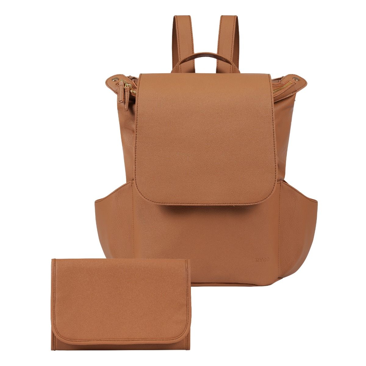 Ryco Olivia Backpack - Brown nappy bag for mums. MOD & TOD