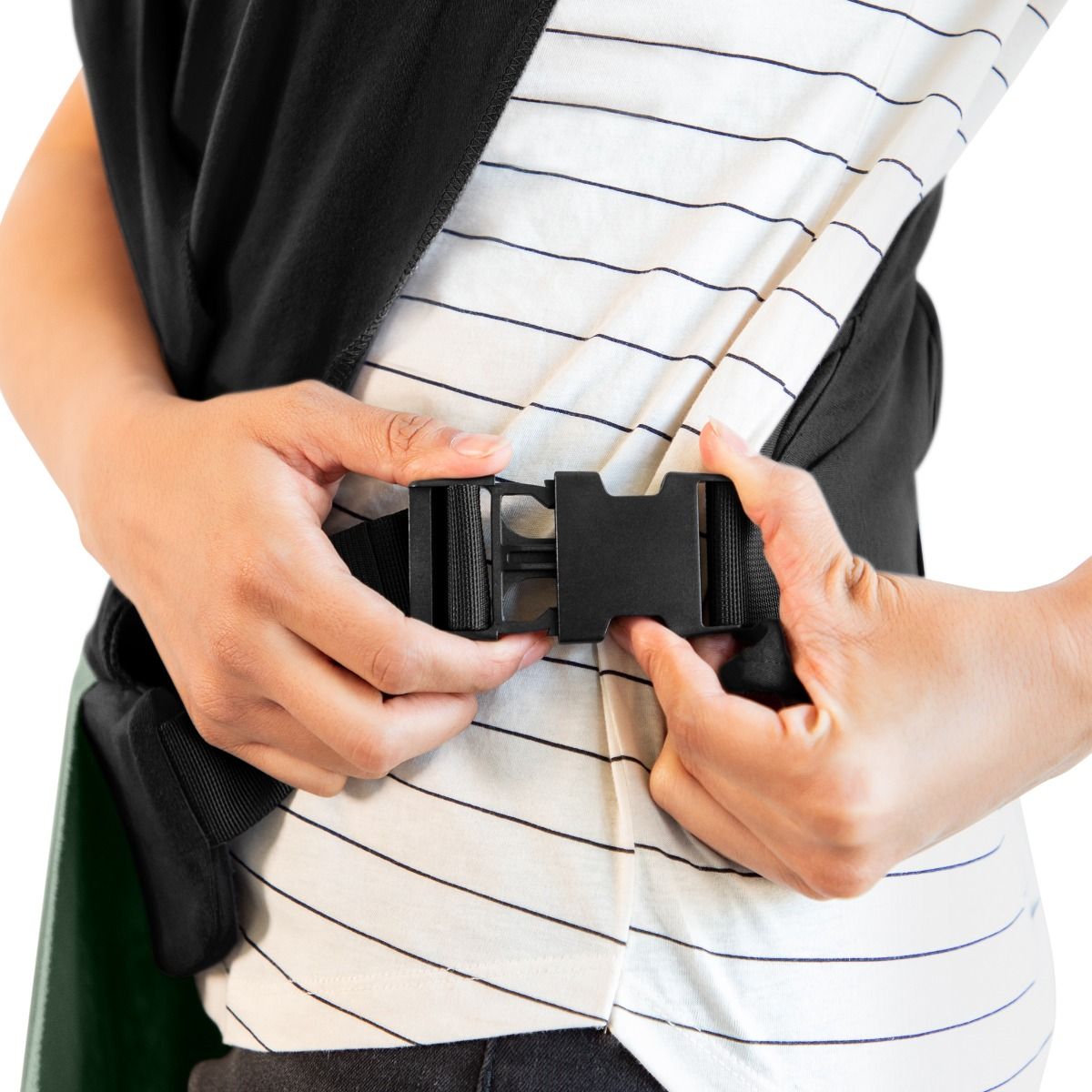 Moby Easy Wrap - Olive/Onyx baby carrier for mum and baby. MOD & TOD