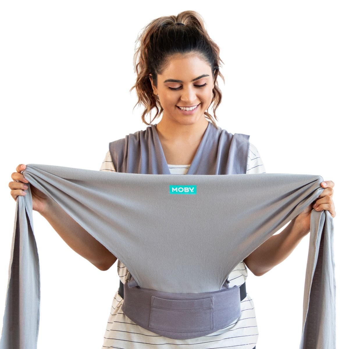 Moby Easy Wrap - Smoked baby carrier / wrap for mums. MOD & TOD