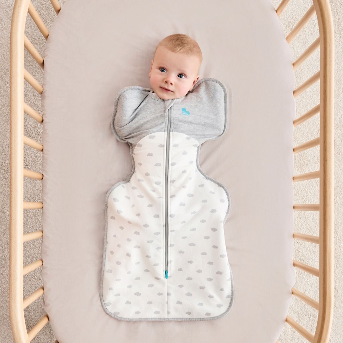 Swaddle Up™ All Seasons 1.5 TOG - Little Dreamer Mini Cloud for newborn and baby. MOD & TOD