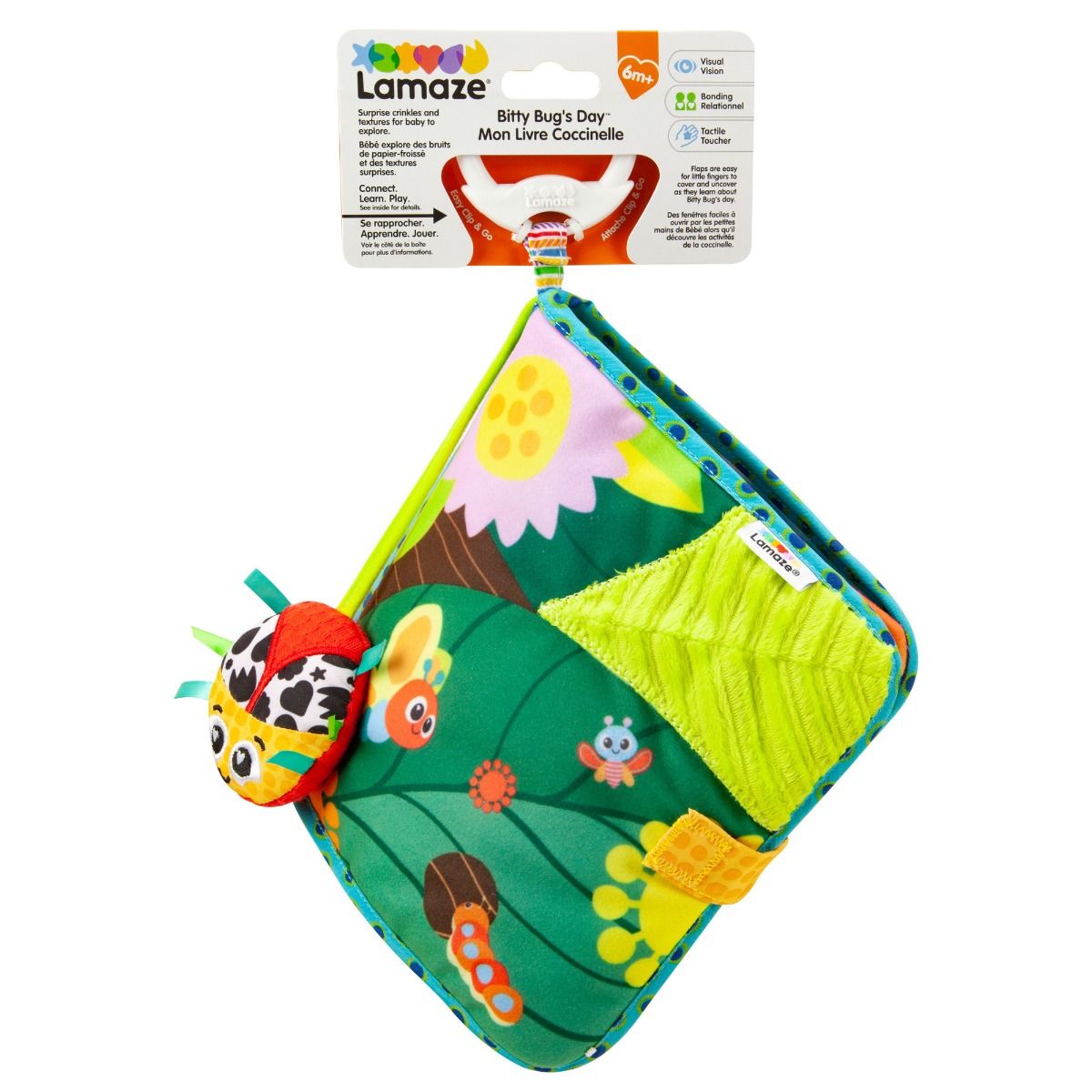 Lamaze Bitty Bugs Day Book for newborn baby. MOD & TOD