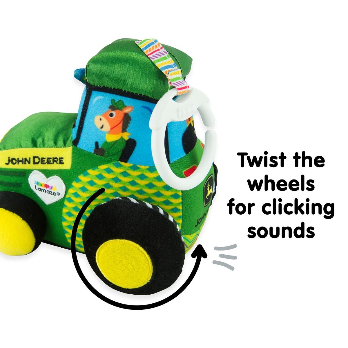 Lamaze Clip 'n' Go Tractor for baby. MOD & TOD