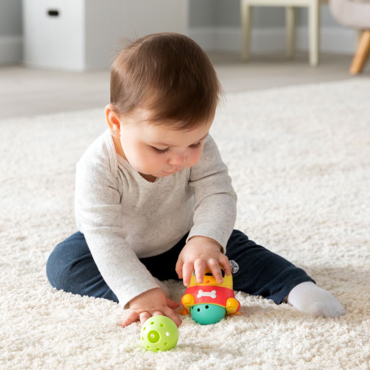 Lamaze Crawl & Chase Pug Popper Baby Toy | modandtod.com