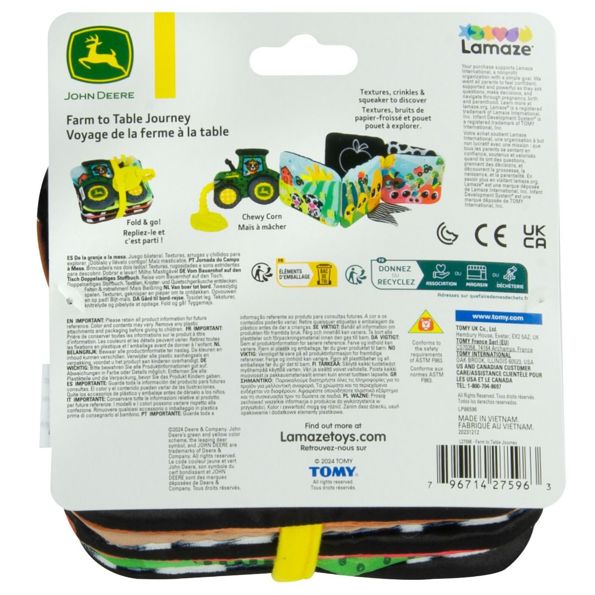 Lamaze John Deere Farm To Table Journey Book for baby. MOD & TOD