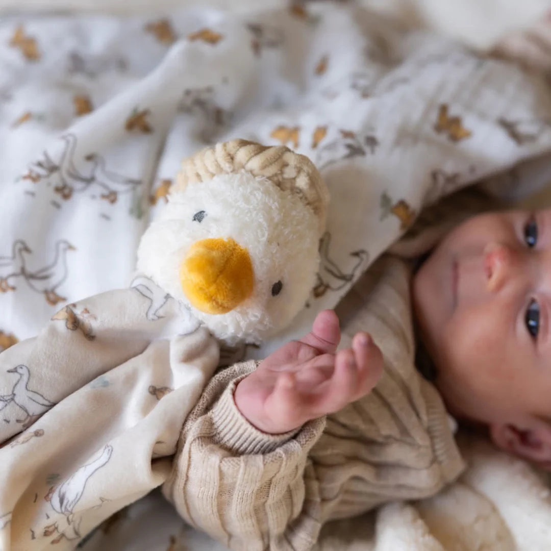 The Little Linen Compsny Baby Comforter Toy - Fuzzy Duck for baby. MOD & TOD
