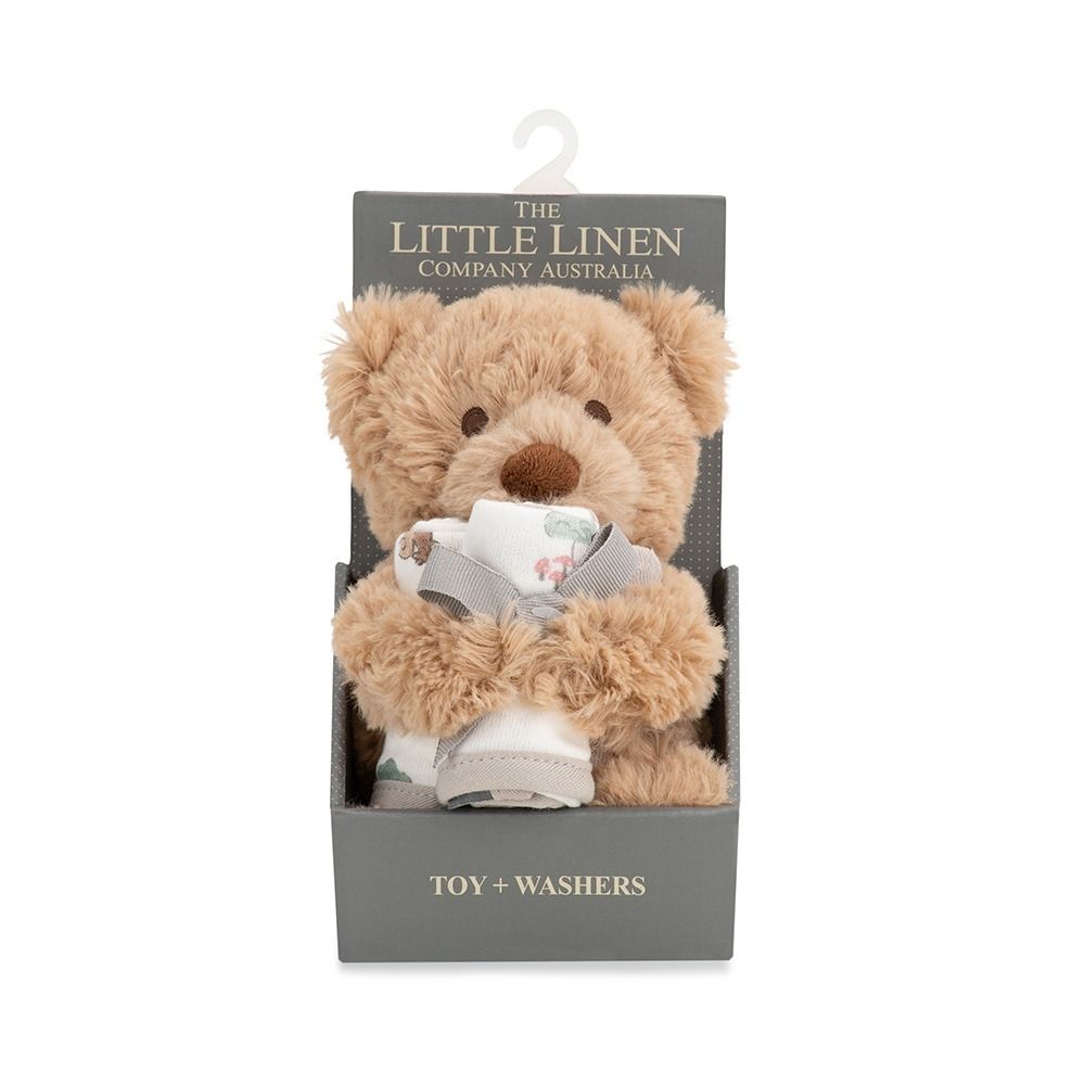 The Little Linen Company PLUSH TOY & WASHERS - WILLOW BEAR | modandtod.com