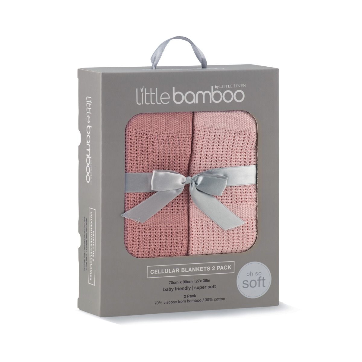 Little Bamboo Cellular Blanket 2pk | Dusty Rose for baby. MOD & TOD