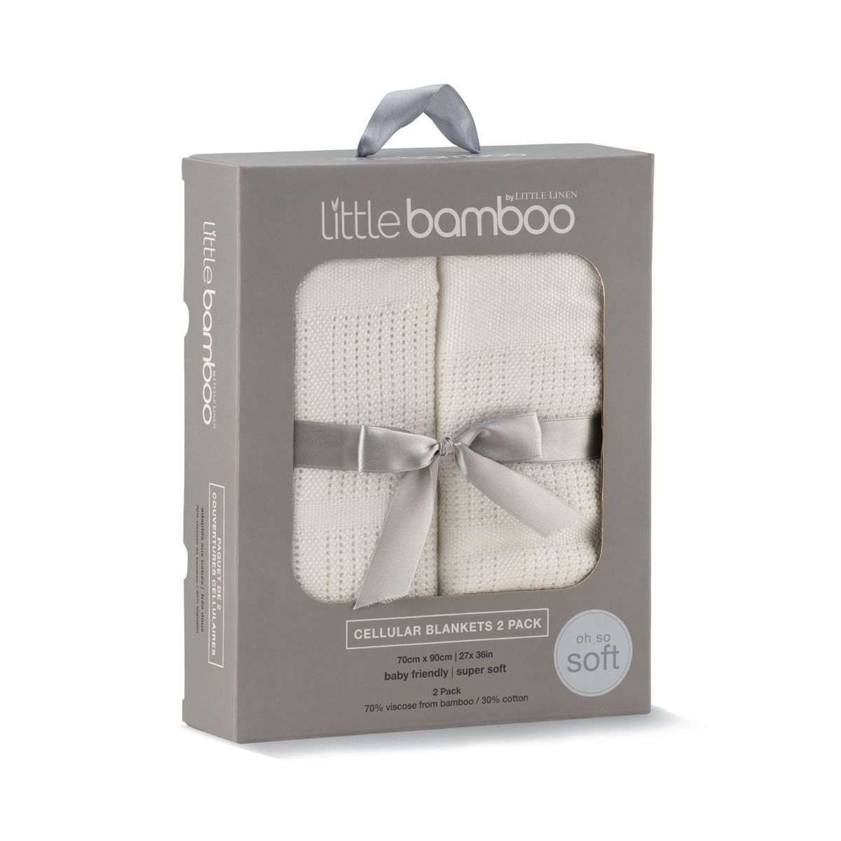 Little Bamboo Cellular Blanket 2pk | Natural for newborn and baby. MOD & TOD