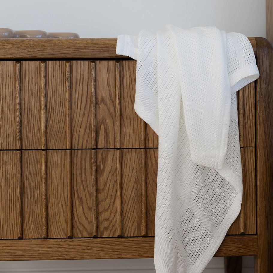 Little Bamboo Cellular Blanket 2pk | Natural for newborn and baby. MOD & TOD