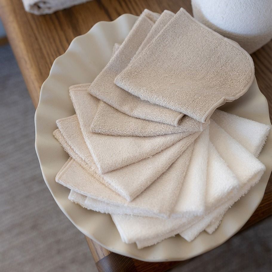 Little Bamboo Towelling Washer 10pk - Iced Coffee | modandtod.com