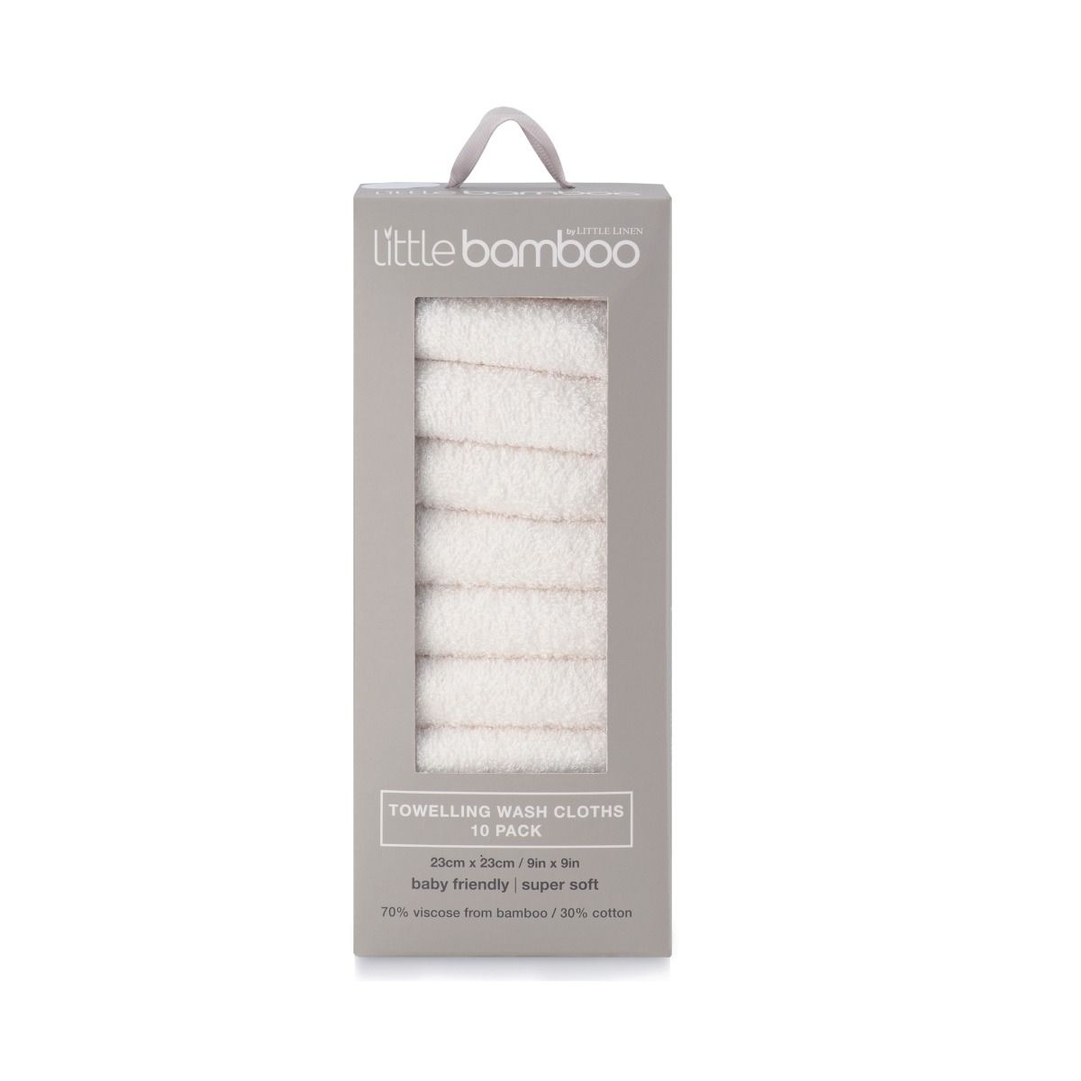 Little Bamboo Towelling Washer 10pk - Natural | modandtod.com