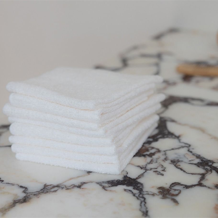 Little Bamboo Towelling Washer 10pk - Natural | modandtod.com