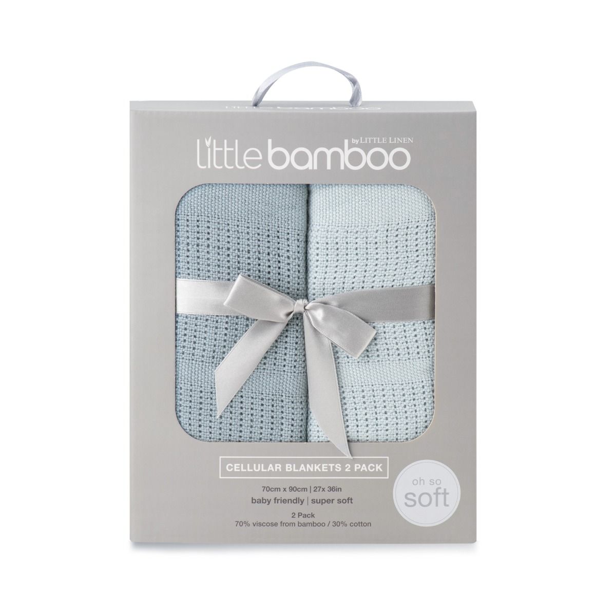 Little Bamboo Little Bamboo Cellular Blanket 2Pk - Retro Blue | Baby Blanket | modandtod.com