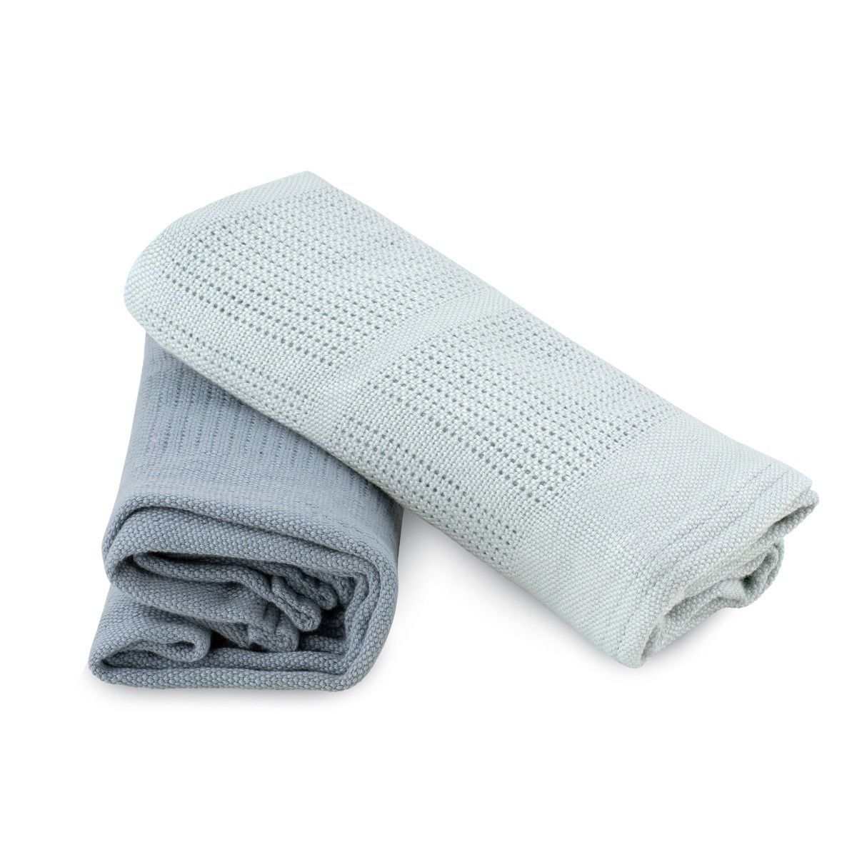 Little Bamboo Little Bamboo Cellular Blanket 2Pk - Retro Blue | Baby Blanket | modandtod.com