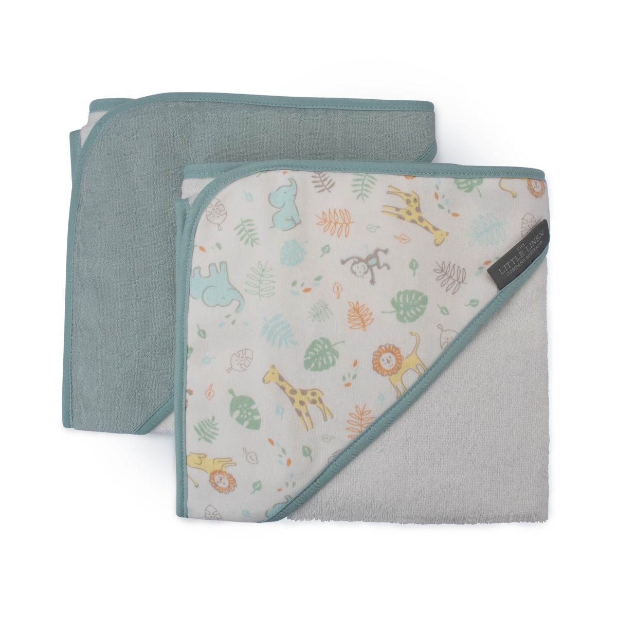 The Little Linen Company Baby Hooded Towel 2pk - Savanna Giraffe | modandtod.com