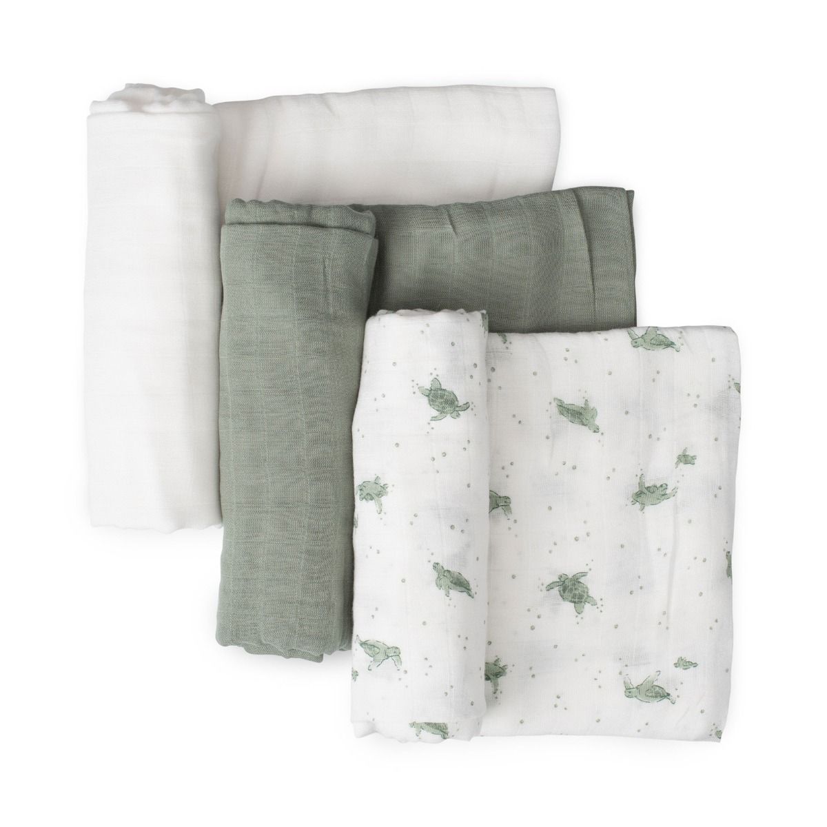 Little Bamboo Muslin Wraps 3pk - Turtle Bay | modandtod.com
