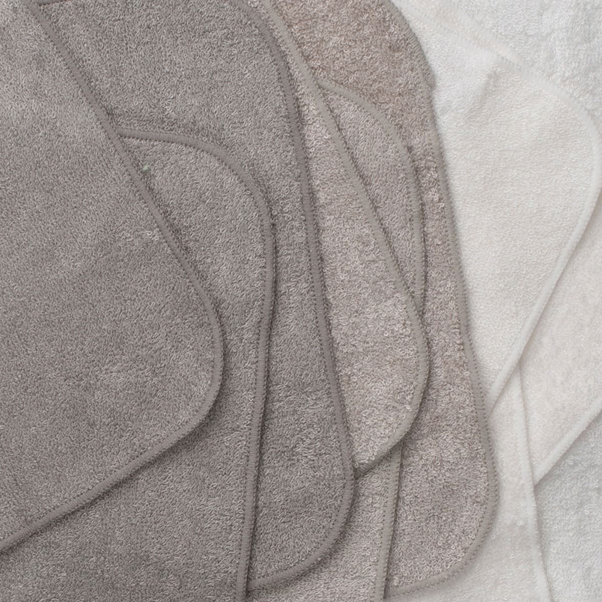 Little Bamboo Towelling Washer 10pk - Stone Grey | modandtod,com
