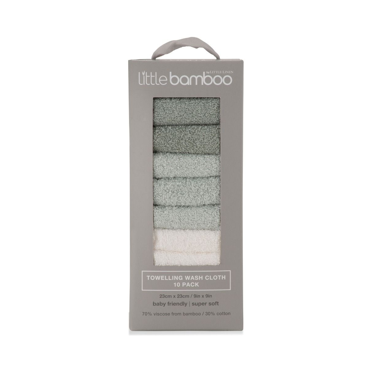 Little Bamboo Towelling Washer 10pk - Turtle Bay | modandtod.com
